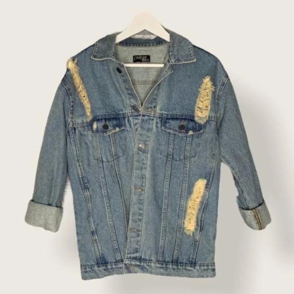 Courtshop BDG Distressed Blue Denim Jacket XL - Picture 2 of 10